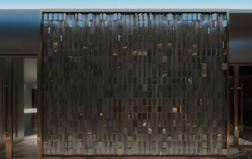 316 stainless steel kinetic wall art sculpture for high-rise building facades