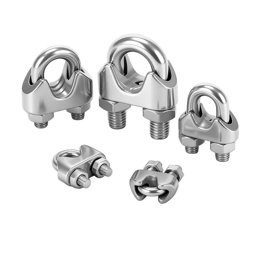 304 316 stainless steel wire rope clip and wire rope clip clamp in 6mm and 8mm sizes
