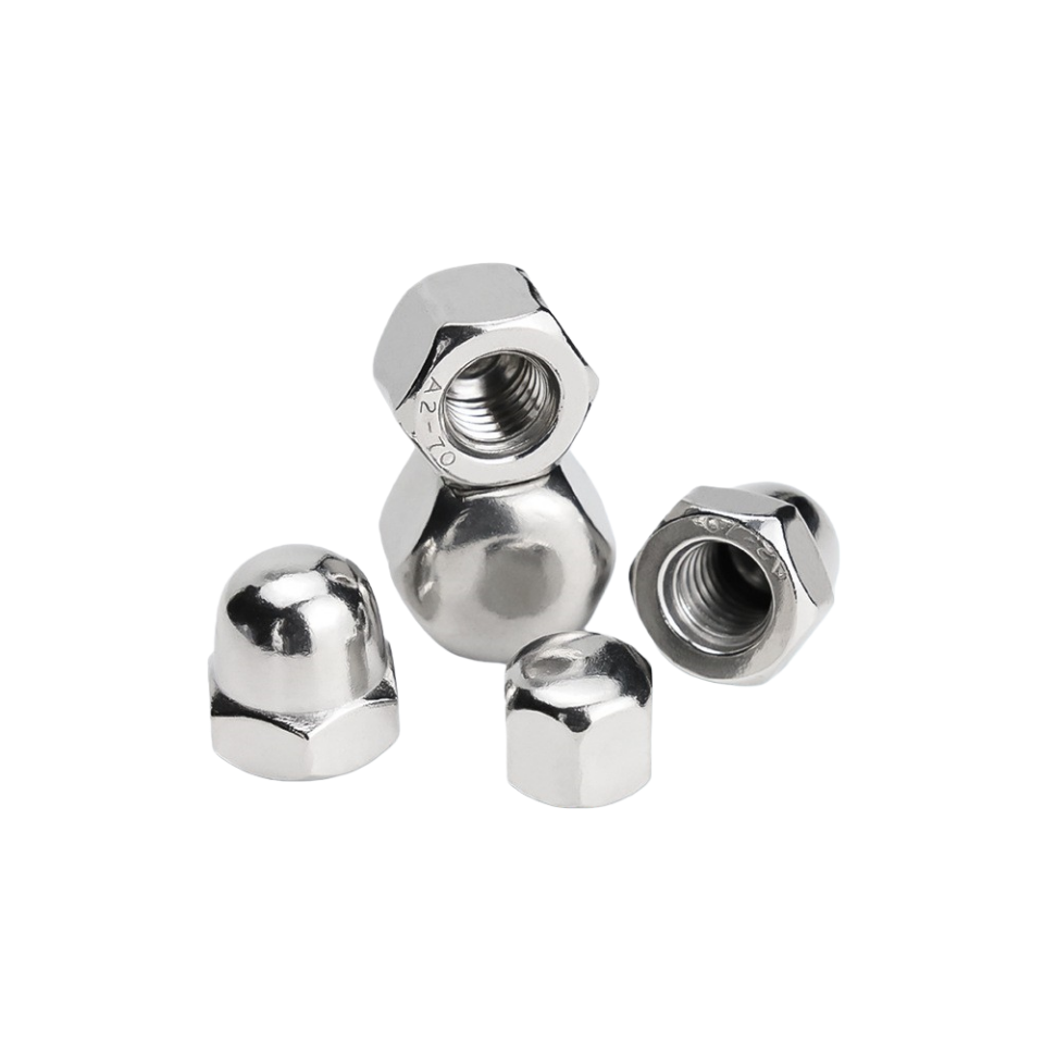 AISI 304 and 316 stainless steel acorn nuts for extreme corrosion protection