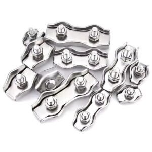 Marine grade 316 stainless steel duplex wire rope clamp specifications chart