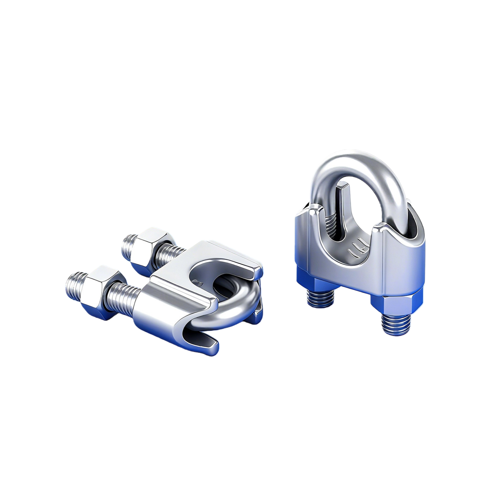 Stainless steel wire rope clip used with stainless steel pulley and eyebolt nut