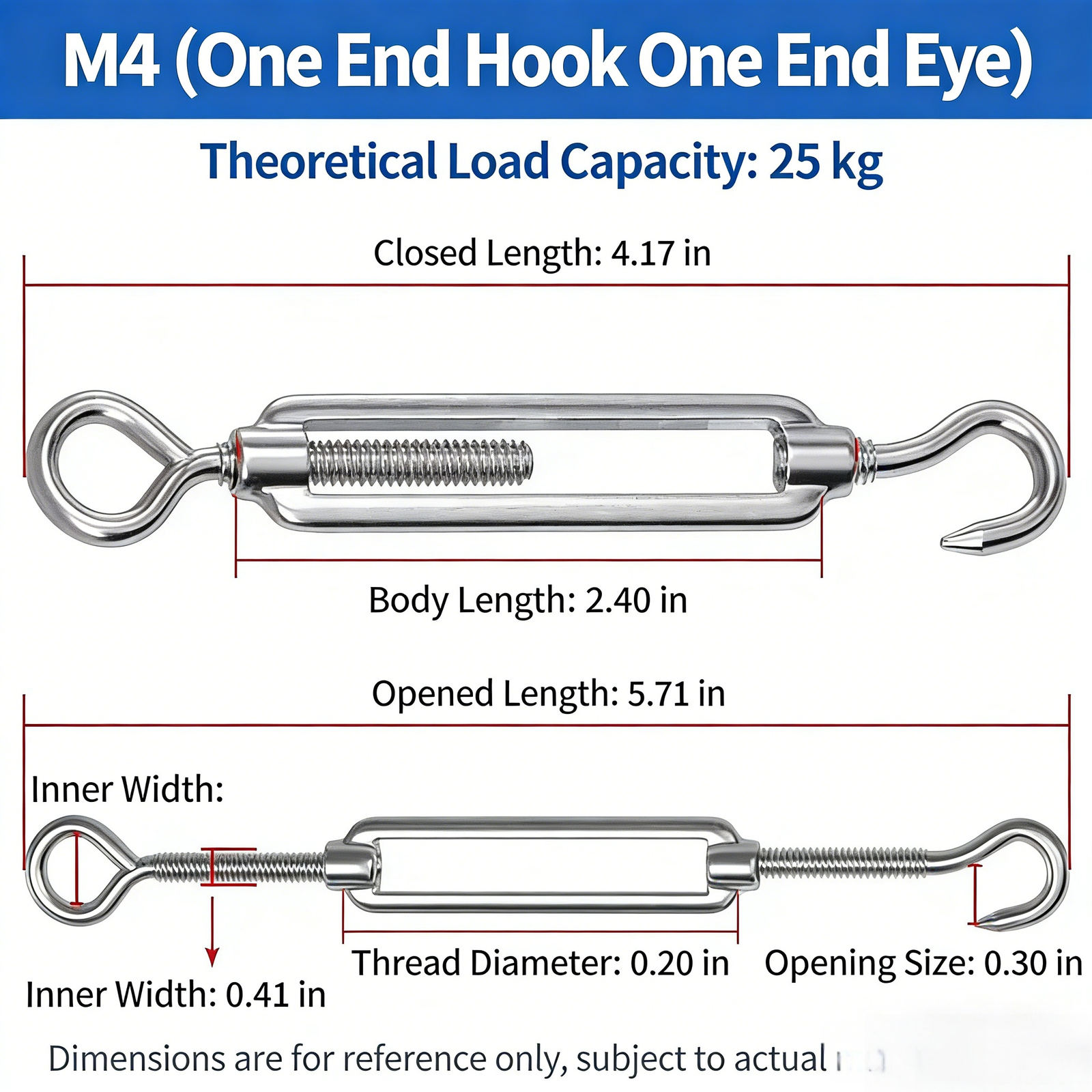 How to install hook and eye turnbuckle on shade sail。