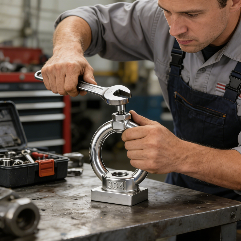 DIN 582 304 stainless steel lifting eye nut for rigging